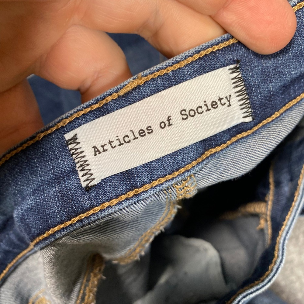 Articles of Society Avalon Flare Jeans Blue Mid Rise Denim 27 5055PLV-836 - Picture 8 of 11